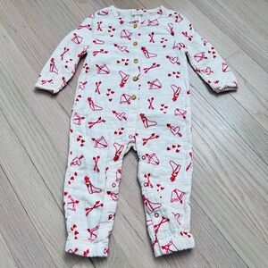 Cat & Jack Gauze Romper Cupid Print Size 12M